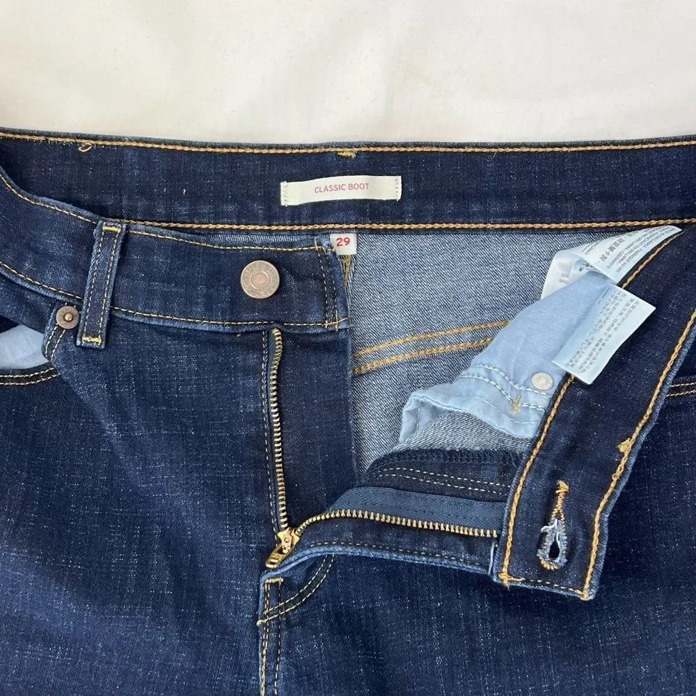 Levi Strauss Levi's Classic Boot Distressed Blue Jeans Women's Size 29 - Picture 3 of 7